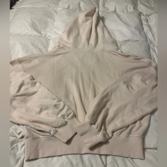 Free People Movement Playbook Cream Cropped Hoodie - NWT - Size M - Picture 5 of 11